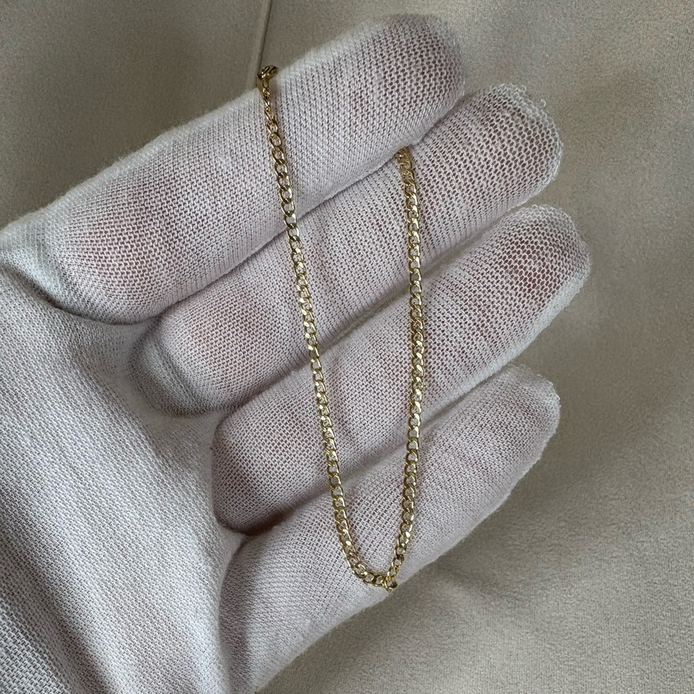 18K Italian Gold Cuban Bracelet – 7.5”, 2.2mm